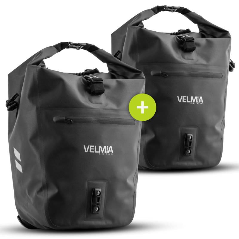 VELMIA Fahrradtasche für Gepäckträger I mit praktischem Tragegriff I 100% Wasserdicht fahrradtasche gepäckträger, gepäckträgertasche, Fahrrad Taschen hinten von VELMIA