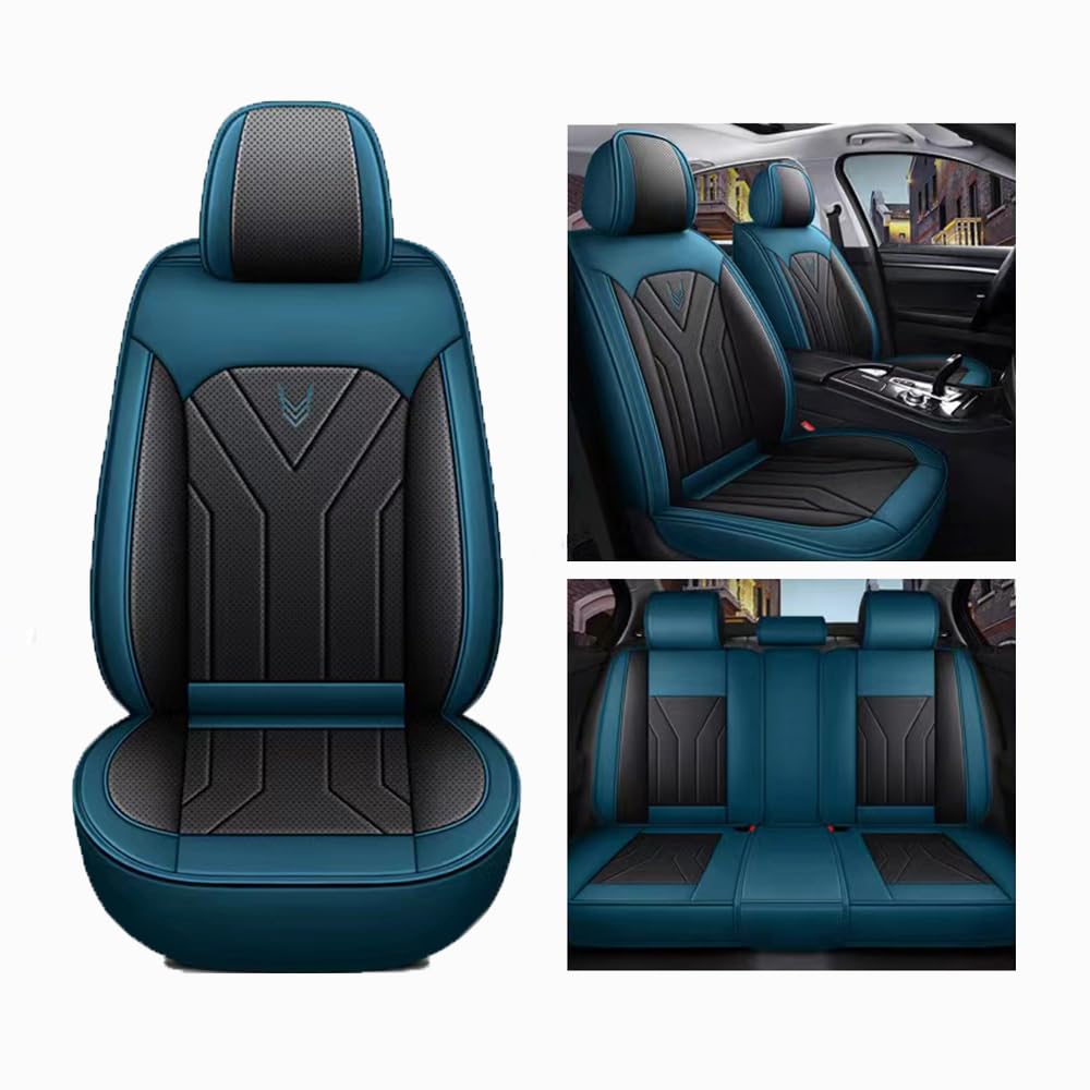 VELOMY Auto Sitzbezüge Sets,für Kia Stonic YB / KX1 2018 2019 2020 2021 2022 2023 2024. Leder Vorder-/Rücksitzbezug Komplettsets Komplettumrandung Wasserdicht, Atmungsaktiv,C von VELOMY