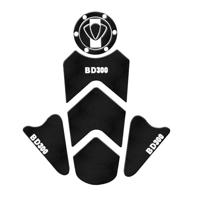 Motorrad Aufkleber Tankschutz Für Benda Für Benda300 BD300 BD 300 Motorrad Anti Slip Heizöl Tank Pad Schutz Seite Knie Grip Aufkleber Dekoration Aufkleber Pads von VENHIRL