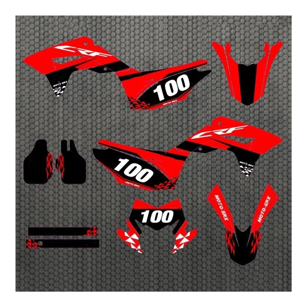 Motorrad Aufkleber Tankschutz Für CRF-150L CRF150L CRF 150L 2019-2023 Motorrad Verkleidung Aufkleber Grafiken Hintergrund Aufkleber Kits von VENHIRL