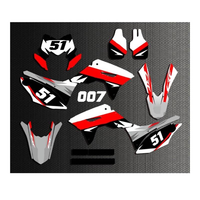 Motorrad Aufkleber Tankschutz Für CRF-150L CRF150L CRF 150L 2019-2023 Motorrad Verkleidung Aufkleber Grafiken Hintergrund Aufkleber Kits von VENHIRL