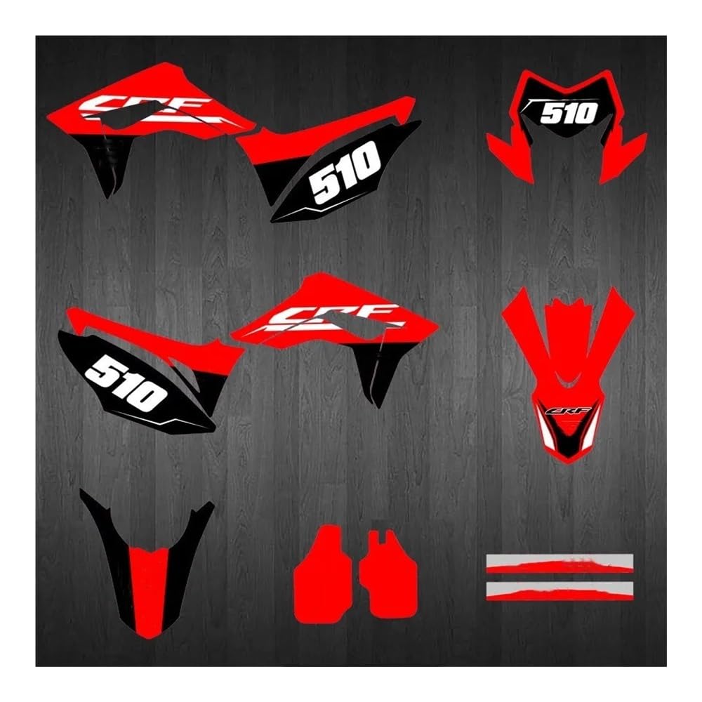 Motorrad Aufkleber Tankschutz Für CRF-150L CRF150L CRF 150L 2019-2023 Motorrad Verkleidung Aufkleber Grafiken Hintergrund Aufkleber Kits von VENHIRL