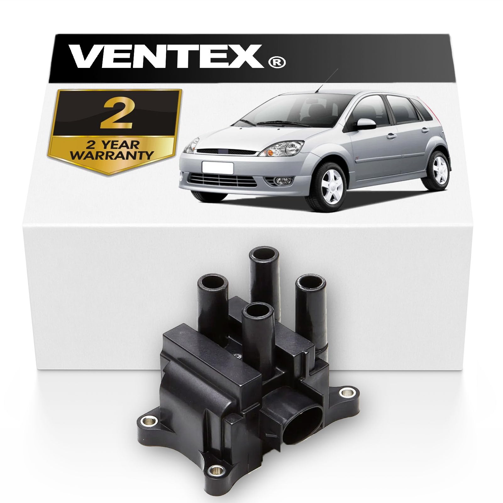 VENTEX® VXS1717 Zündspulen-Set, kompatibel mit Ford Fiesta Focus 2002–2005 1.25 1.3 1.4 1.6 von VENTEX