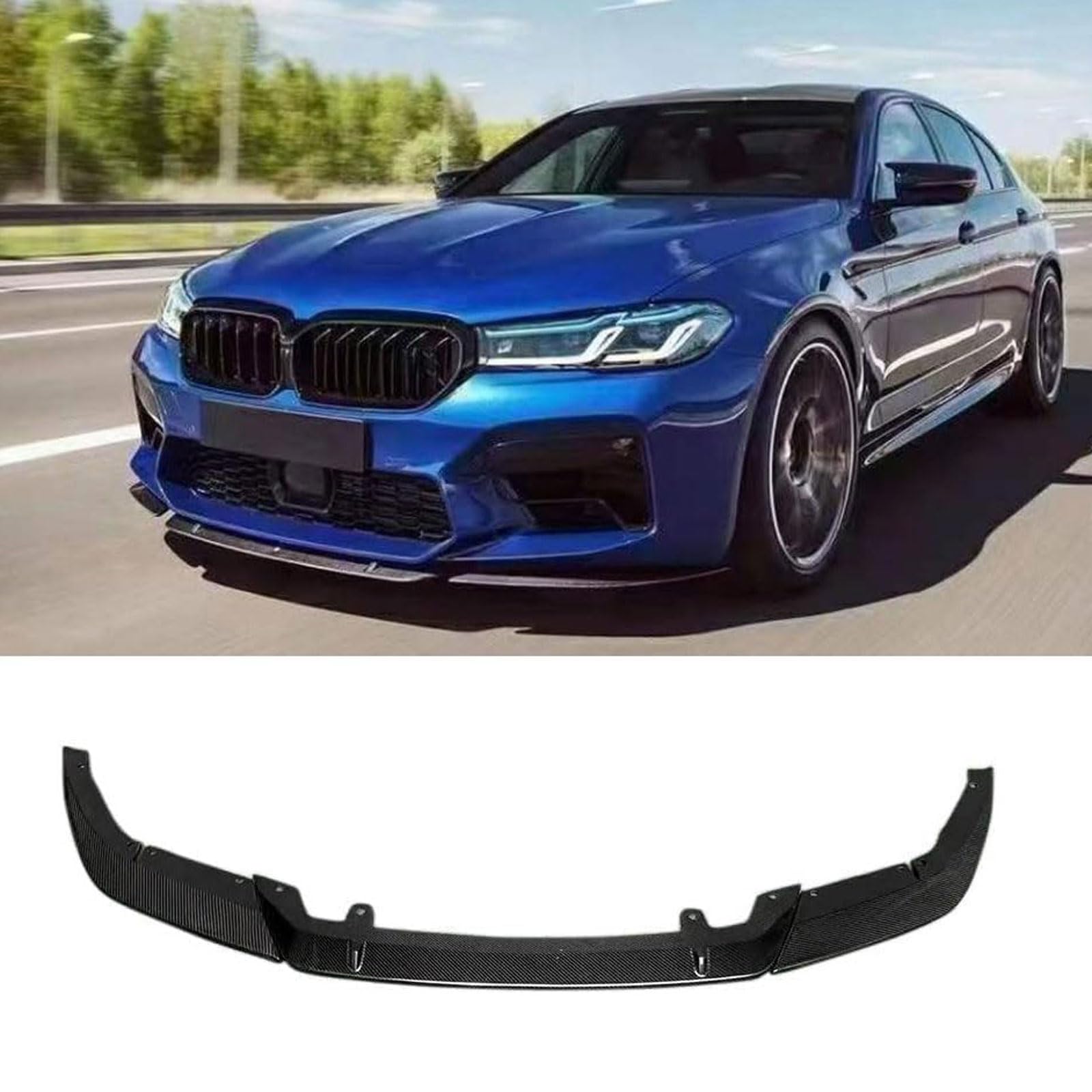 Auto Frontspoiler für BMW F90 M5 LCI Competition 2021 2022 2023, Frontstoßstangen Frontlippe Spoiler Splitter Diffusor KöRper Kit Zubehör von VENYAA