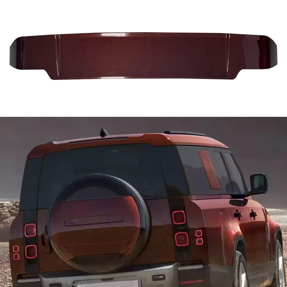 Heckspoiler Kotflügel Kofferraumlippe passend für LR Defender 130 2022 2023 2024 2025 Heckschwanz Dachspoiler Kunststoff ABS (Sedona Red) von VERBANA