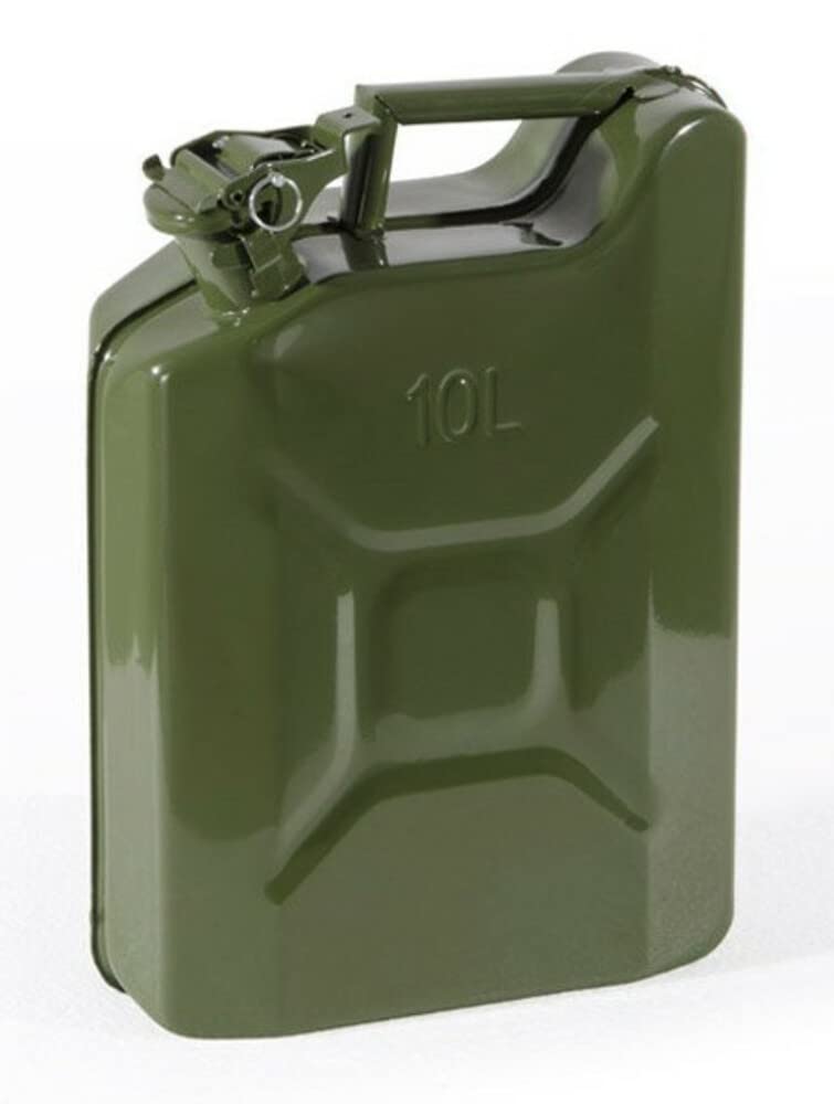 VERDELOOK Benzinkanister, Metall, grün, 10 Liter, zugelassen von VERDELOOK