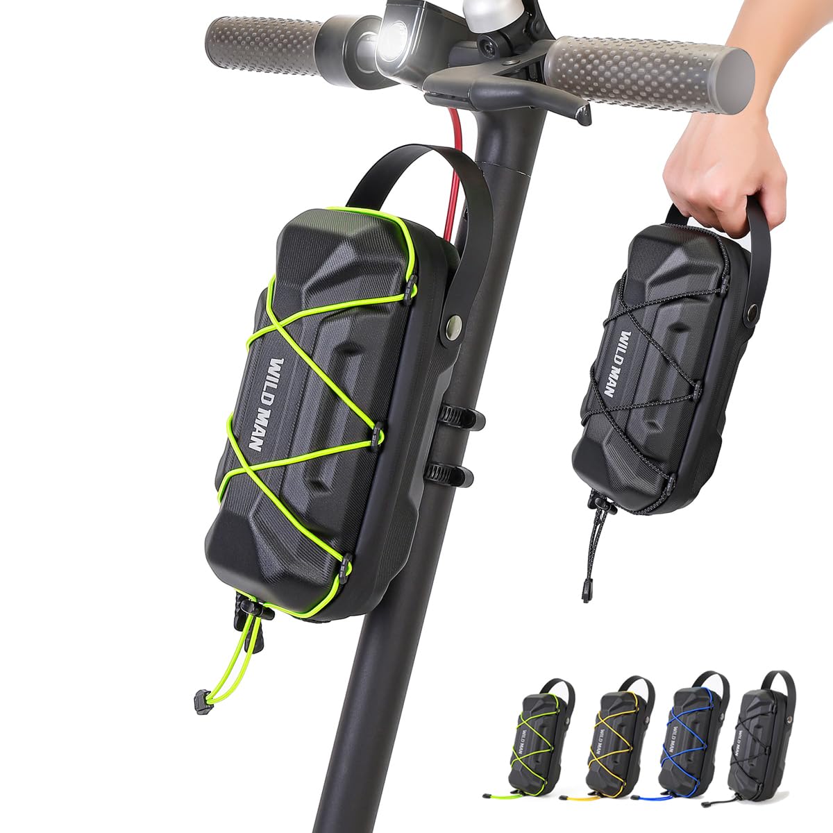 VERTAST Scooter Tasche Lenkertasche für Roller Fahrradtasche Lenker wasserdichte Fahrradkorb vorne Tasche Vordertasche für Elektroroller e-Bike Xiaomi Mijia M365 Sedway ES, Schwarz-2L von VERTAST