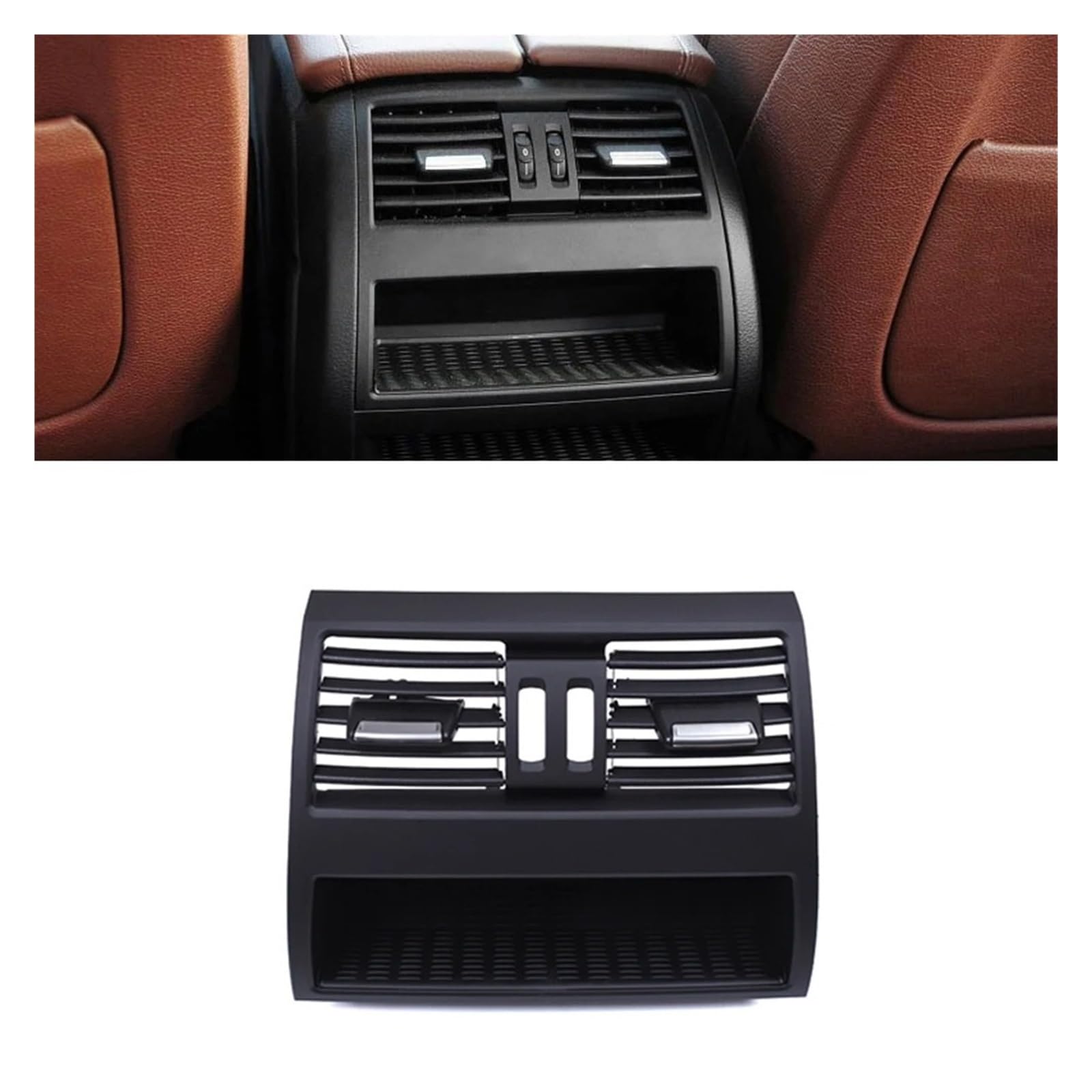 AC Air Vent Outlet Grille Für 5 Series F10/F11/F18 2010-2017 Zentrale/Links/Rechts Klimaanlage AC Vent Outlet Grille Panel Auto-Lüftungsgitter(Rear A) von VETJMUA