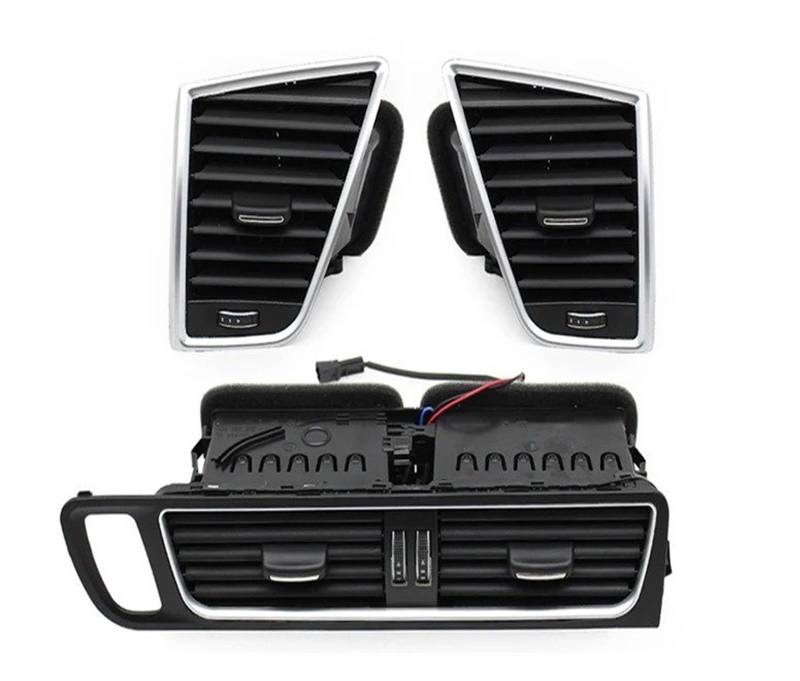 AC Air Vent Outlet Grille Für Q5 2009-2018 LHD Front Dashboard Links Rechts Mitte Klimaanlage AC Vent Grille Outlet Montage 8R1820951 8R1820901 Auto-Lüftungsgitter(A SET) von VETJMUA