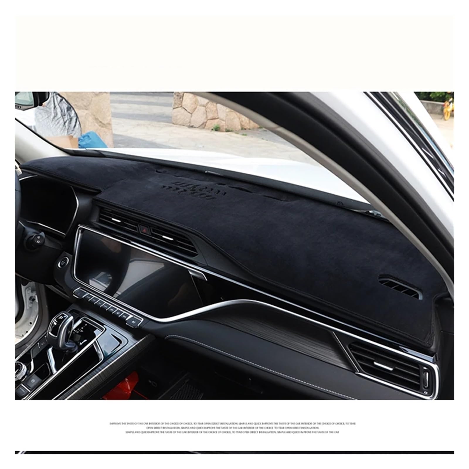 Auto Armaturenbrett Abdeckung Für Geely Für Atlas Pro Für Azkarra 2021 2022 2023 Auto Dash Mat Dashmat Dashboard Abdeckung Sonnenschutz Armaturenbrett Abdeckung Teppich(Flannel Black) von VETJMUA