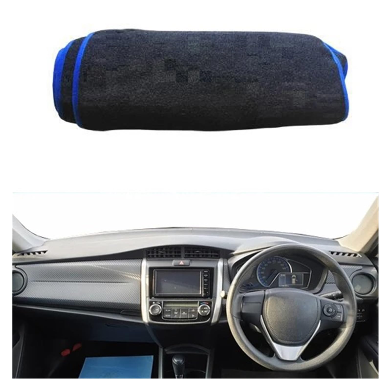 Auto Armaturenbrett Abdeckung Für Toyota Für Fielder 2014 2015 2016 2017 2018 2019 2020 Auto Innere Dashboard Abdeckung Dash Matte Teppich Kissen Sonnenschutz DashMat(Blue) von VETJMUA