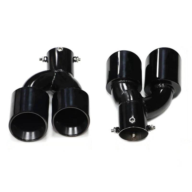 Auto Auspuffrohr Endrohr 1 Paar Für G20 G21 330i 325i 2020 Auto Auspuffrohr Schalldämpfer Spitze 63mm Düse Auto Doppelendrohr(Black 76mm) von VETJMUA