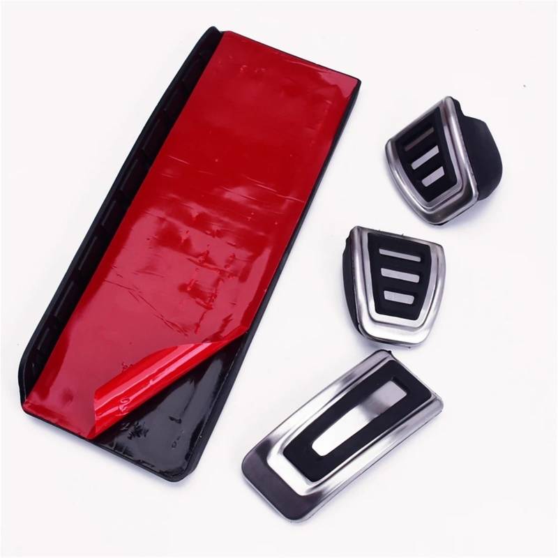 Auto Bremspedal Für VW Für Golf 7 Für GTI MK7 Für Skoda Für Octavia A7 Auto Styling Kraftstoff Bremse Toten Pedal Abdeckung Set Bremse Fußstütze(Paste Rest MT) von VETJMUA