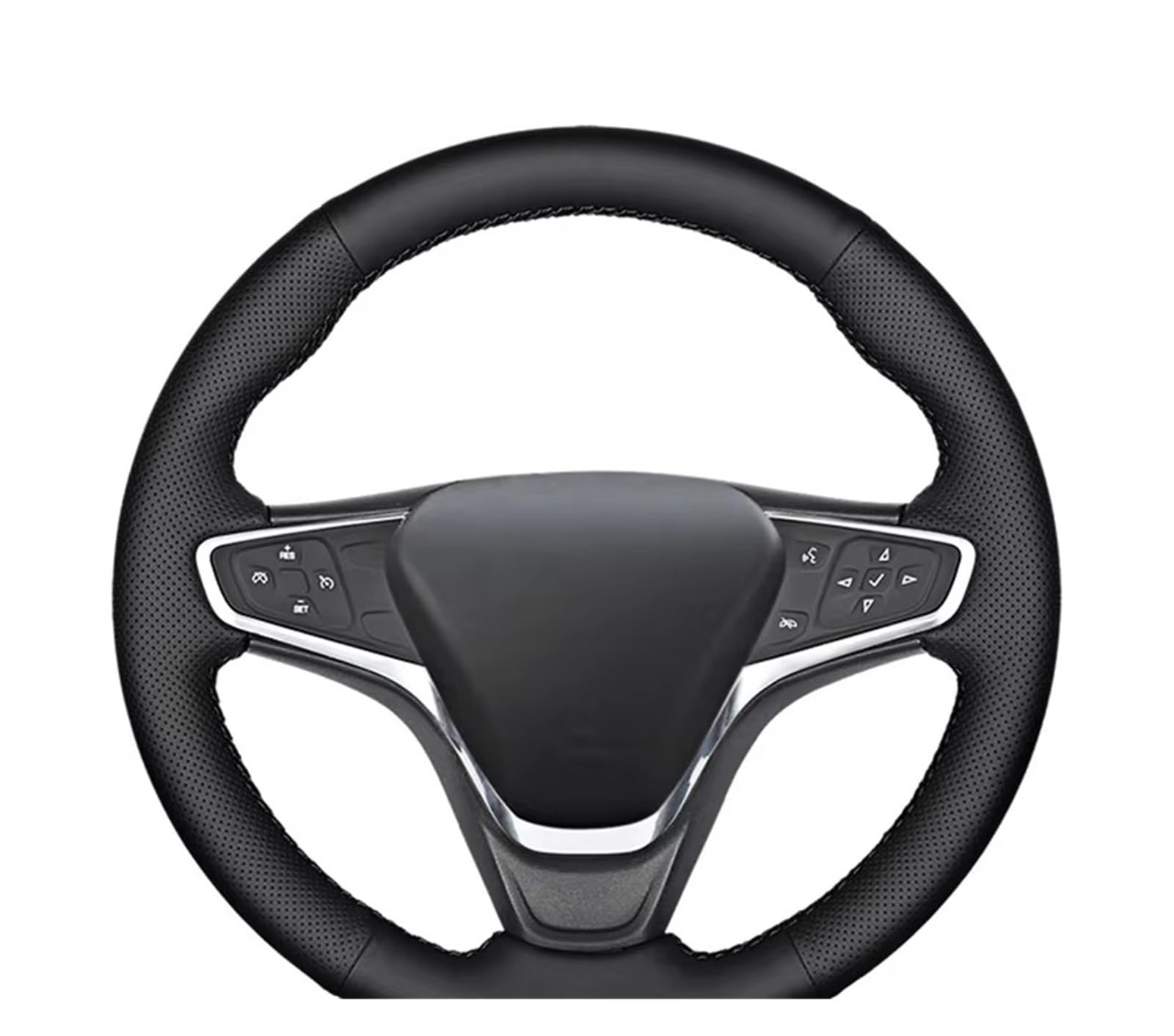 Auto Lenkradbezug Für Opel Für Ampera-E 2017 2018 2019 Auto Lenkrad Abdeckung Leder Geflecht Auto Lenkradhüllen(Blue Thread) von VETJMUA