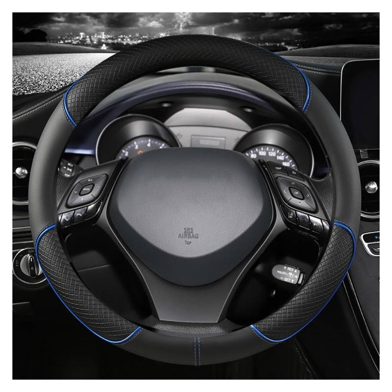 Auto Lenkradbezug Für Toyota Für CHR Für C-HR Mikrofaser Leder Sport Auto Lenkrad Abdeckung Auto Zubehör Auto Lenkradhüllen(Blue) von VETJMUA