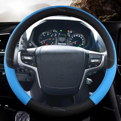 Auto Lenkradbezug Für Toyota Für Land Für Cruiser Für Prado 90 100 120 150 200 300 Fj Für Cruiser Auto PU Leder Auto Lenkrad Abdeckung Auto Lenkradhüllen(Blue) von VETJMUA