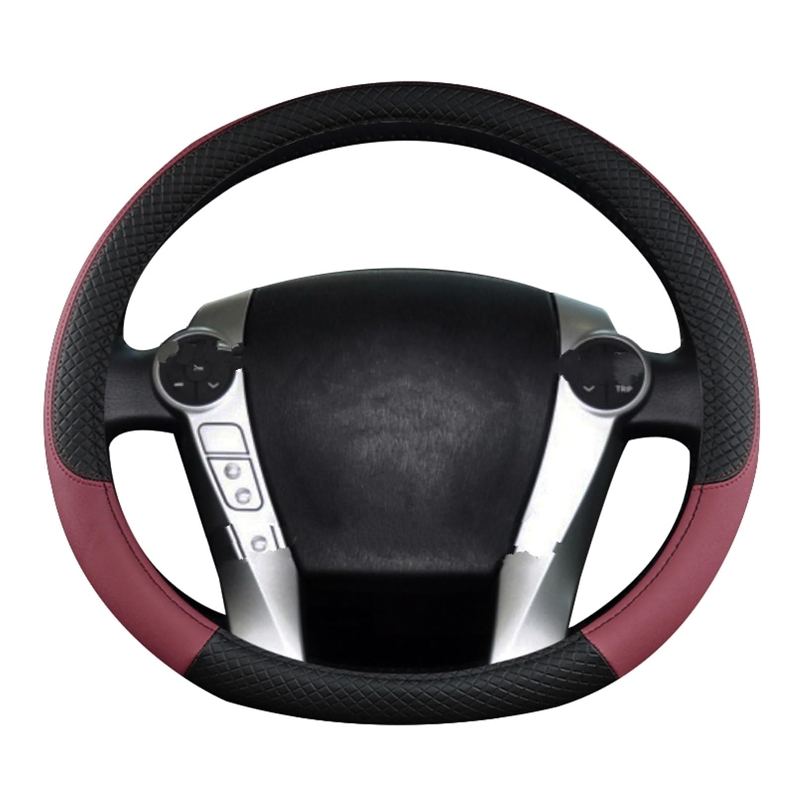 Auto Lenkradbezug Für Toyota für Prius 30 20 für Prius V für Prius C für Prius für Prime Auto Lenkrad Abdeckung PU Leder rutschfeste Auto Zubehör Auto Lenkradhüllen(Wine Red) von VETJMUA