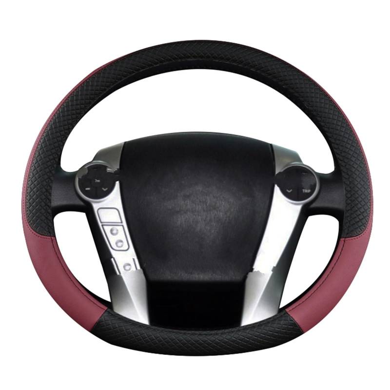 Auto Lenkradbezug Für Toyota für Prius 30 20 für Prius V für Prius C für Prius für Prime Auto Lenkrad Abdeckung PU Leder rutschfeste Auto Zubehör Auto Lenkradhüllen(Wine Red) von VETJMUA