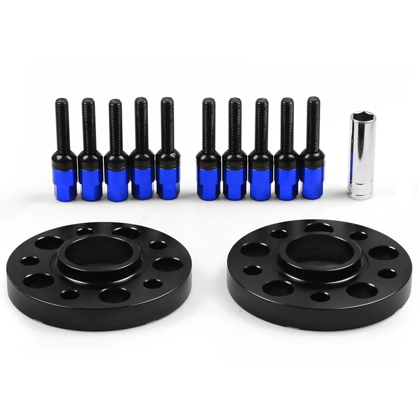 Autos Spurverbreiterungen Für Benz R350 R230 W220 R170 R171 20mm 5x11 2mm 66,6mm Hub Centric Bore Spurverbreiterungen M12x 1,5 Kegel Bolzen Wheel Spacers(Blue) von VETJMUA