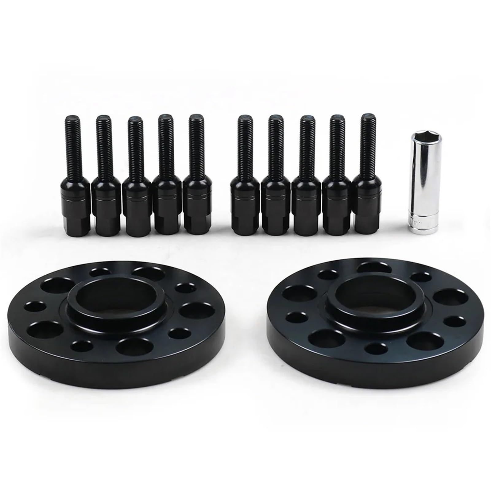 Autos Spurverbreiterungen Für Benz R350 R230 W220 R170 R171 20mm 5x11 2mm 66,6mm Hub Centric Bore Spurverbreiterungen M12x 1,5 Kegel Bolzen Wheel Spacers(Schwarz) von VETJMUA