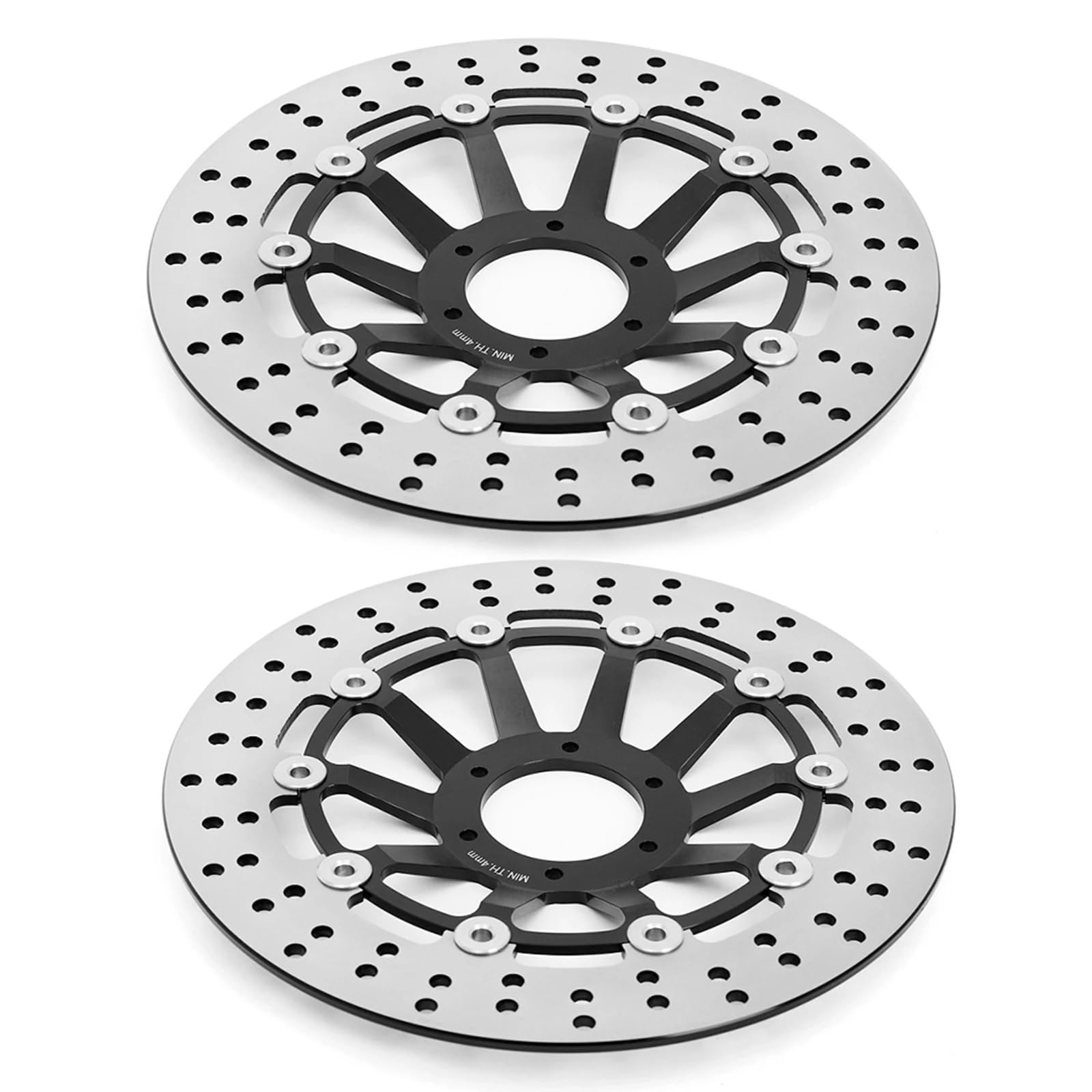 Bremsscheibe Motorrad Für CB400 1997 1998 CB600F 1998 1999 Für CBR 750 Für Superaero 1988 296mm Vorne Bremsscheiben Discs Rotoren Set Scheibenbremse(Black ZY) von VETJMUA