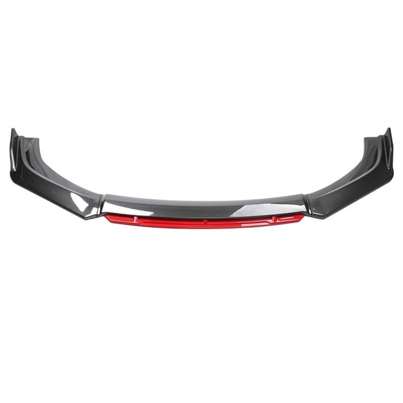 Front Bumper Spoiler Lippe Für A4 S4 A6 S6 Wagon Awant B6 B7 B8 Auto Vorderen Stoßfänger Lippe Kinn Spoiler Splitter Diffusor Bodykit Universal Frontspoiler(Carbon Red) von VETJMUA