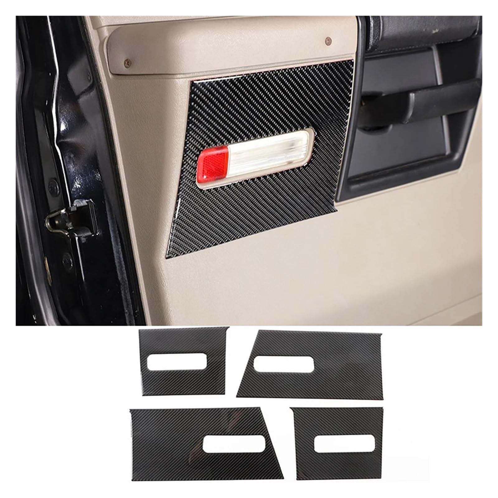 Interieur Zubehör Für Hummer H2 2003-2007, Weiche Kohlefaser, Autotür-Anti-Kick-Panel, Türgriff, Lenkradbezug, Aufkleber, Innenausstattung Auto Zubehör Innenraum(B-a) von VETJMUA