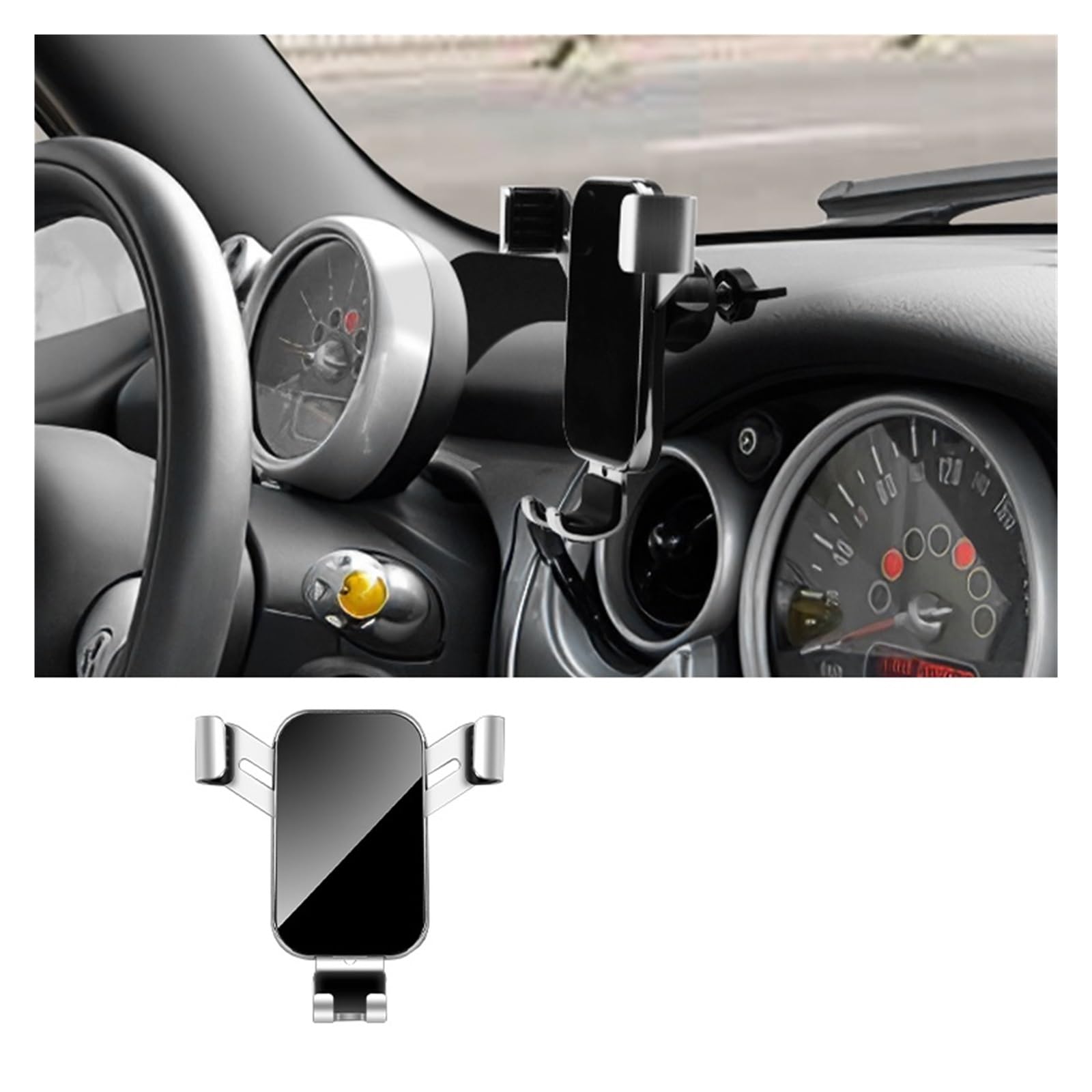 Interieur Zubehör Für Mini Für Cooper R50 R52 R53 Auto Lenkrad Handyhalter Auto Innendekoration Halterung Klicken Auto Zubehör Innenraum(Phone Holder D) von VETJMUA