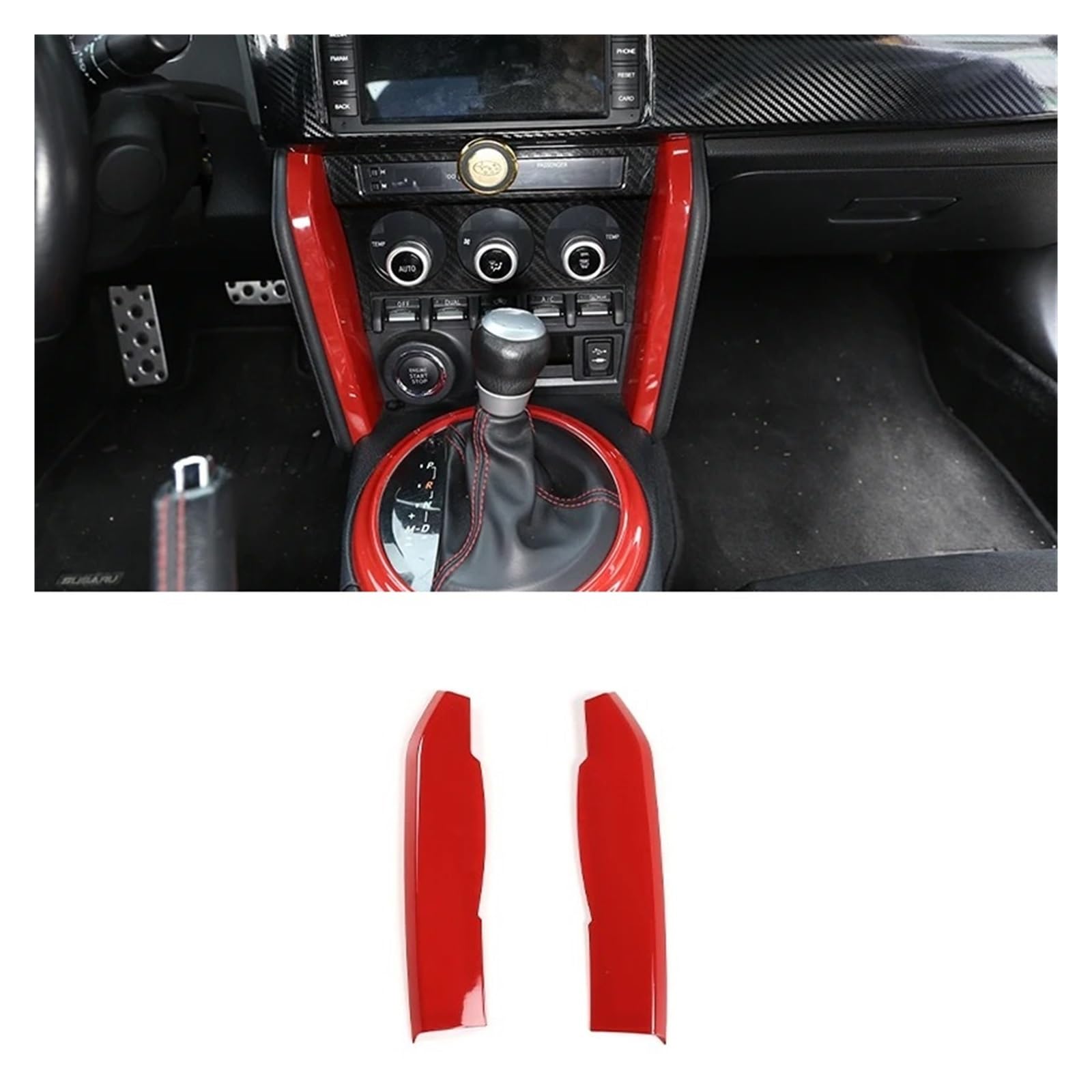 Interieur Zubehör Für Subaru Für BRZ Für Toyota 86 GT86 2012-2020 ABS Rot Auto Schaltrahmen Innentürgriff Schutzabdeckung Aufkleber Auto Zubehör Innenraum(C) von VETJMUA