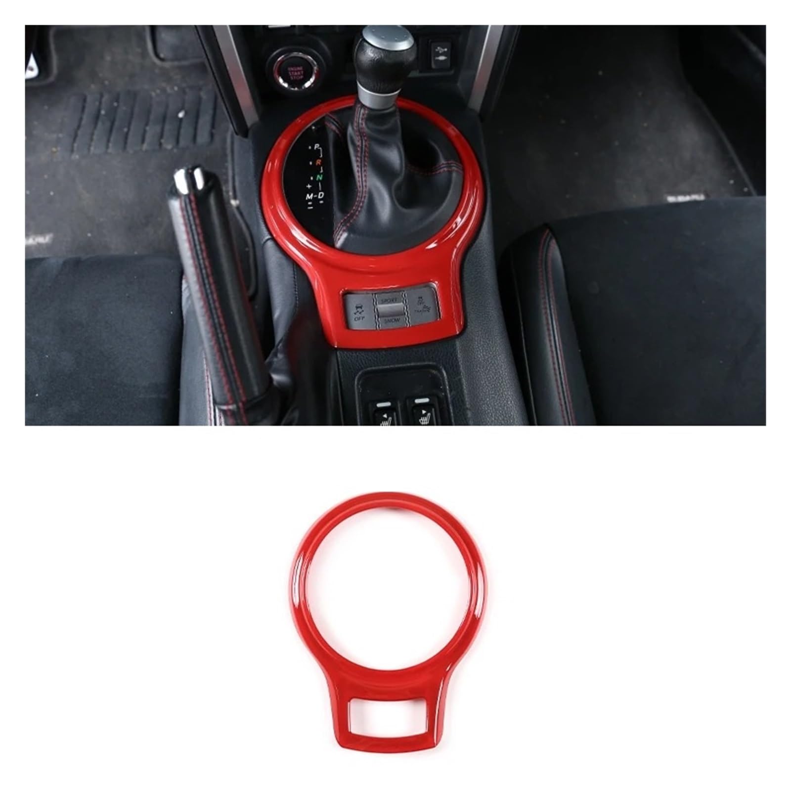 Interieur Zubehör Für Subaru Für BRZ Für Toyota 86 GT86 2012-2020 ABS Rot Auto Schaltrahmen Innentürgriff Schutzabdeckung Aufkleber Auto Zubehör Innenraum(D) von VETJMUA