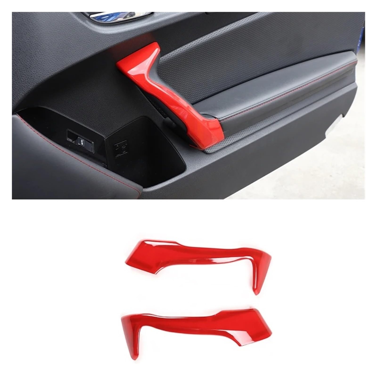 Interieur Zubehör Für Subaru Für BRZ Für Toyota 86 GT86 2012-2020 ABS Rot Auto Schaltrahmen Innentürgriff Schutzabdeckung Aufkleber Auto Zubehör Innenraum(E) von VETJMUA