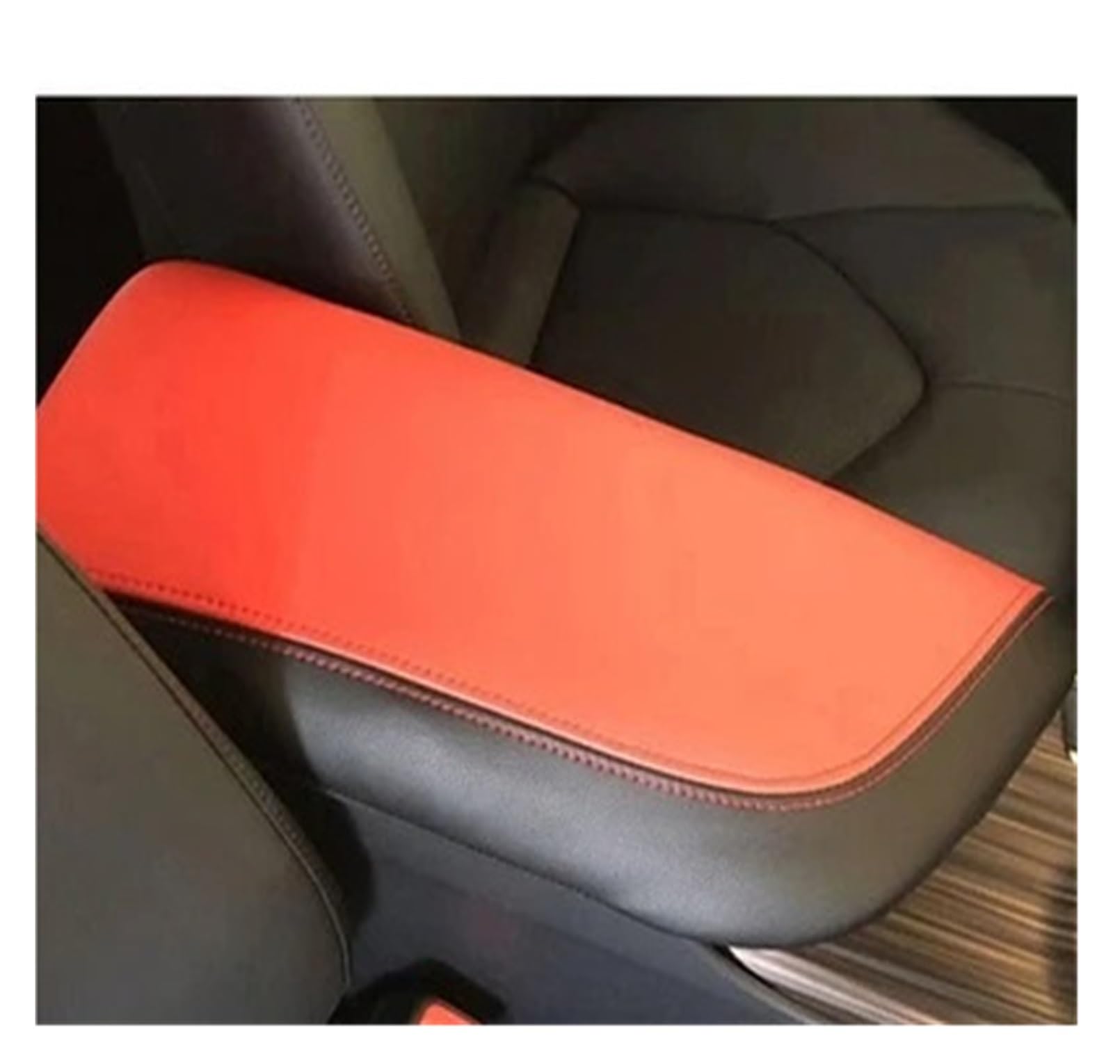 Interieur Zubehör Für Toyota Für Camry XV70 2018 2019 2020 2021 2022 2023 Auto Armlehne Konsole Pad Abdeckung Kissen Unterstützung Box Armlehne Matte Auto Zubehör Innenraum(Black with Red) von VETJMUA