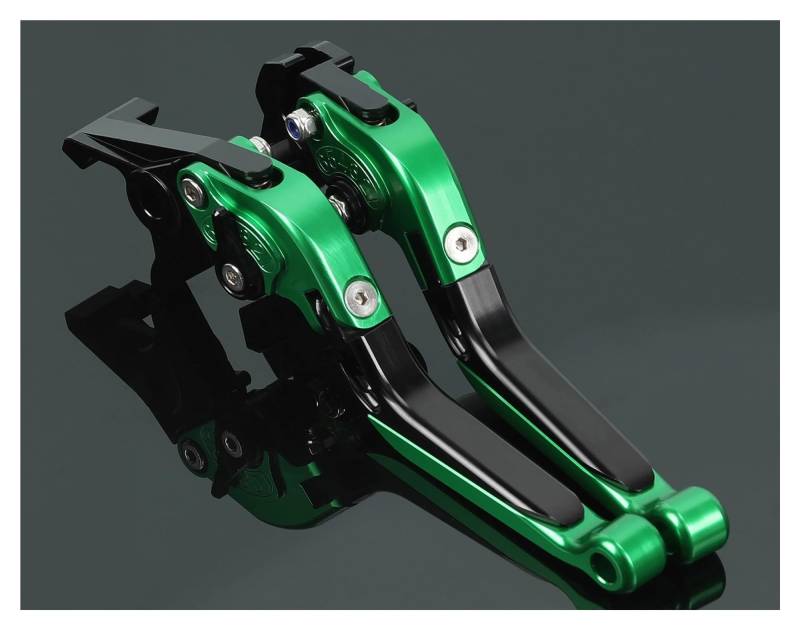 Kupplungsbremshebel Für MT-10 FZ10 2016 2017 2018 2019 2020 Motorradbremshebel Kupplungshebelsatz Verstellbarer Klappgriff Schutzhebel Motorrad Kupplungshebel(Green-Black) von VETJMUA