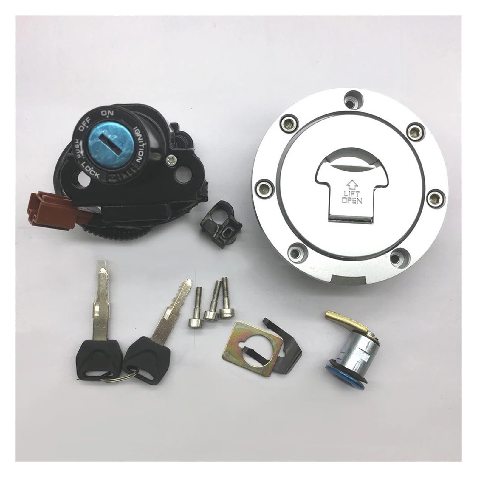 Zündschalter Für CBR600RR 2007-2010 2011 2012 2013 2014 Motorrad Zündschloss Kraftstoff Tankdeckel Lock Key Kit Moto Zündschloss von VETJMUA