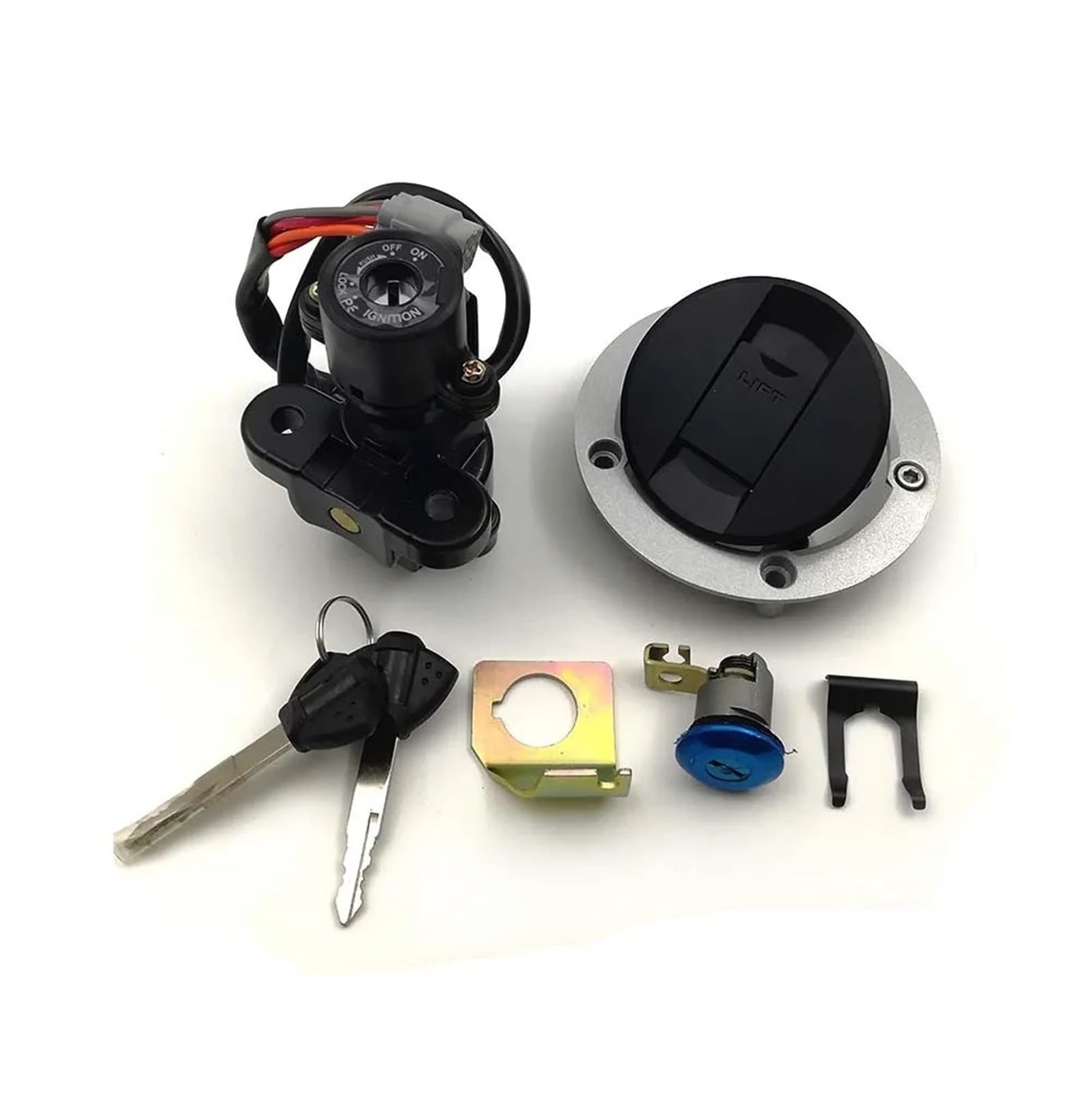 Zündschalter Für Suzuki Für GSXR600 Für GSXR750 2011 2012 2013 2014 2015 Zündschloss Sperren Tankdeckel Cover Lock Schlüssel Sets Moto Zündschloss von VETJMUA