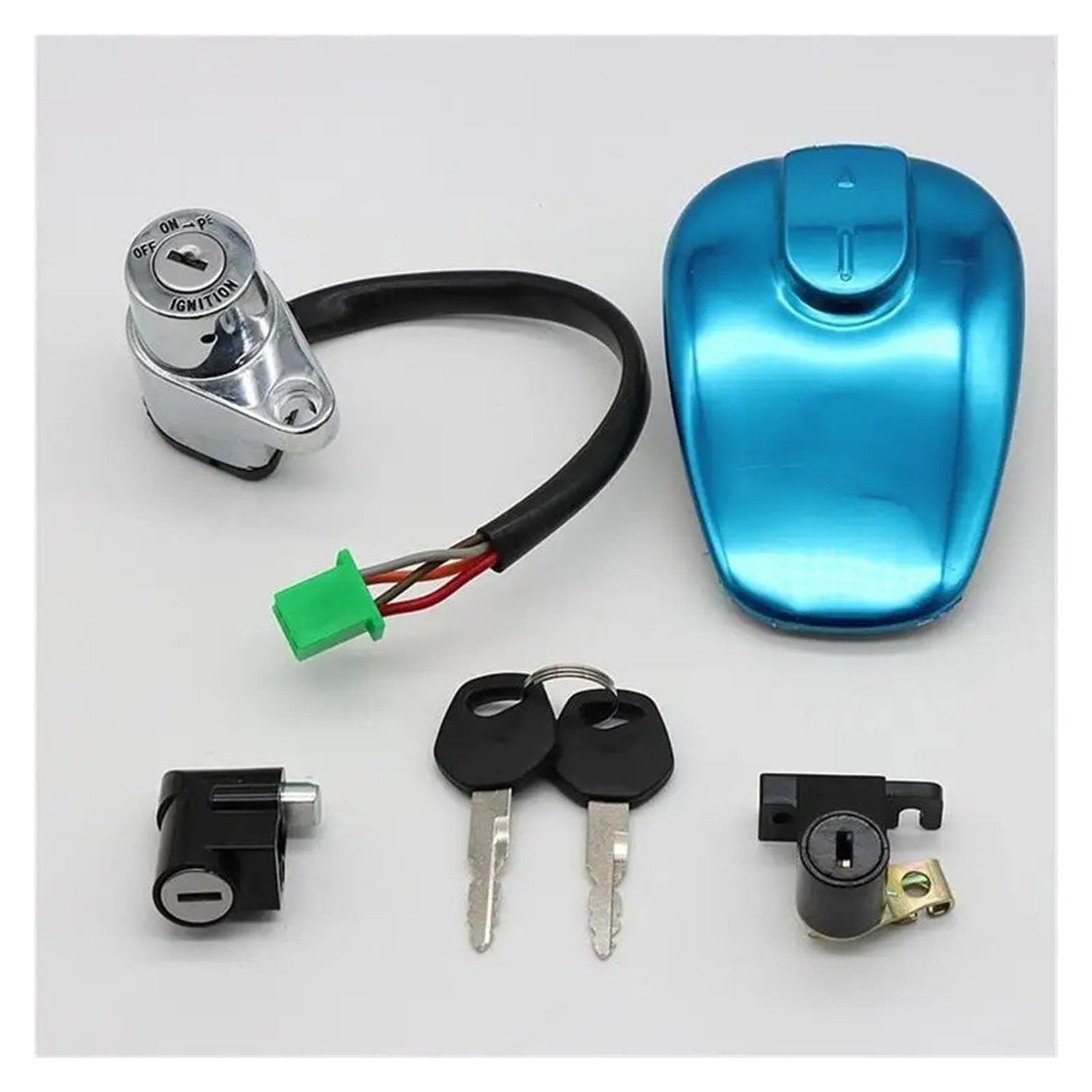 Zündschalter Für Suzuki GZ125HS GZ 125cc 4 Drähte Motorrad Zündschloss Sperren Schlüssel Kraftstoff Tankdeckel Tank Cover Lock Moto Zündschloss von VETJMUA