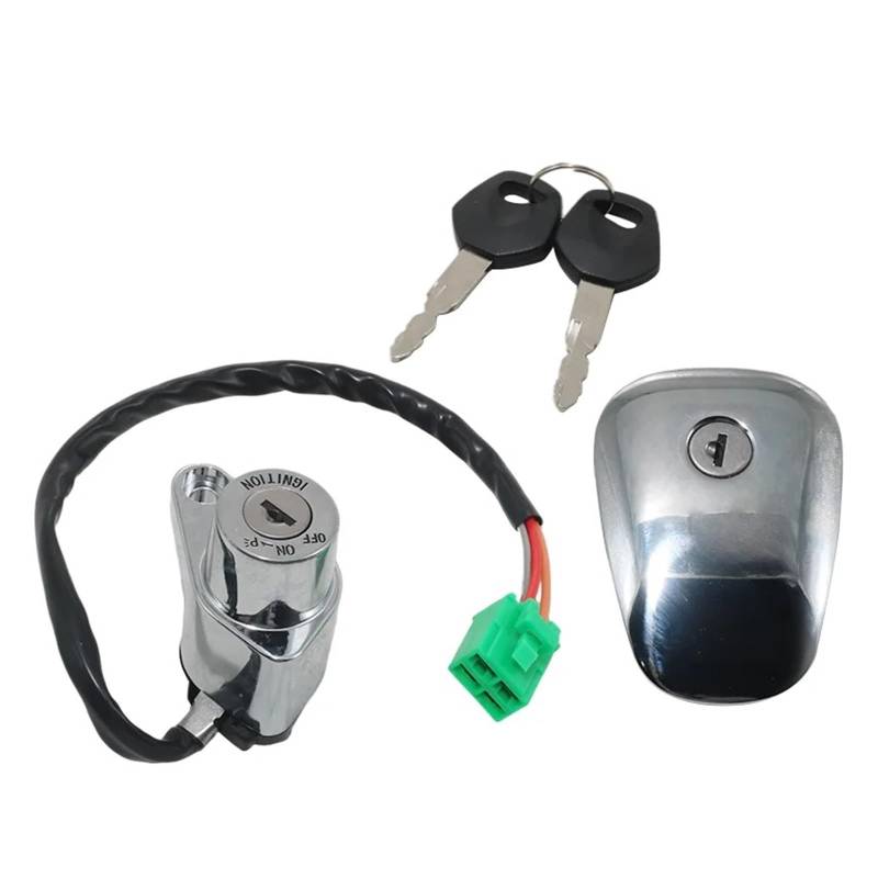 Zündschalter Für Suzuki VS1400 Für Intruder 1400 1987-2004 Motorrad Zündschlüssel Kraftstoff Gas Kappe Sitz Lock Kit 44200-38860 44200-38870 Moto Zündschloss von VETJMUA