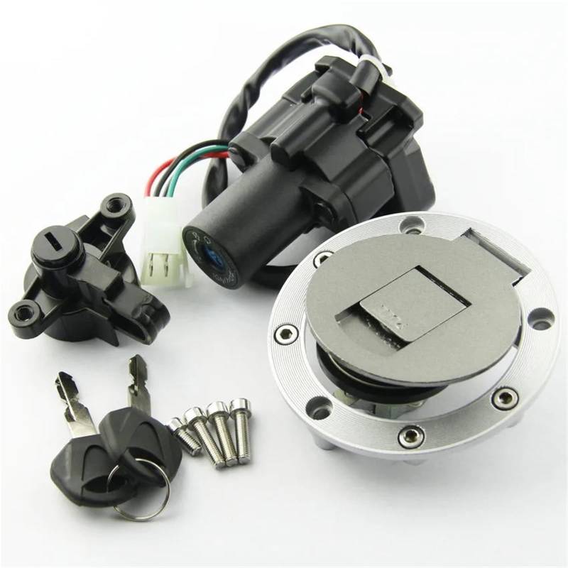 Zündschalter Für XJR400 Für XJR1200 Für XJR1300 1993-1999 Motorrad Zündschlüssel Kraftstoff Gas Kappe Sitz Lock Kit Moto Zündschloss von VETJMUA