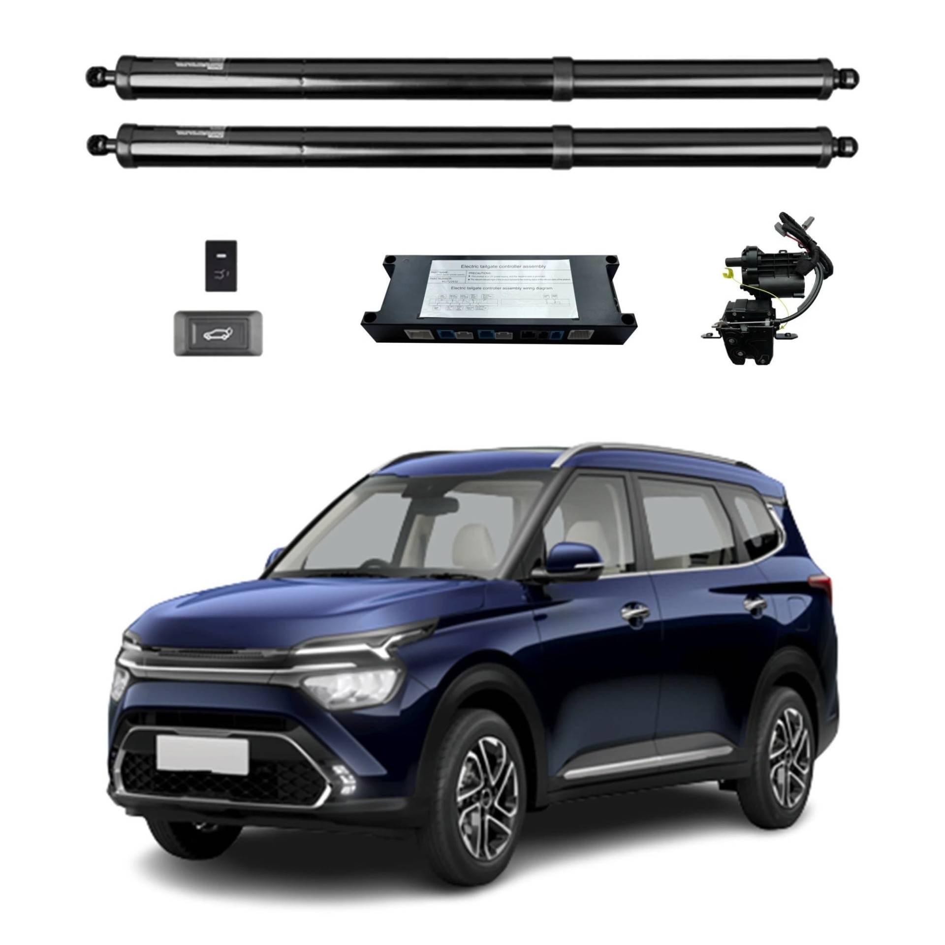 heckklappendämpfer Für Kia Für Carens 2021+ Elektrische Heckklappe Power Hintertür Heckklappe Heckklappe Auto Boot Trunk Strut Shock Lift Rod Aktuator kofferraum gasfeder(With kick sensor) von VETJMUA