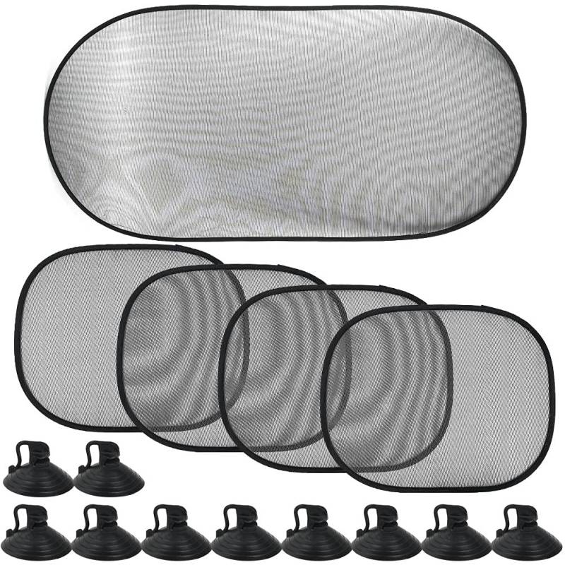 Sonnenblende Auto Baby, UV Schutz Sonnenschutzrollo Auto, Seitenscheibe Heckscheibe Universelle Auto Sonnenschutz Sonnenblenden, Autofenster Sonnenschutz für Kinder, Haustiere, 44x36CM/100x50CM von VEUWOLM