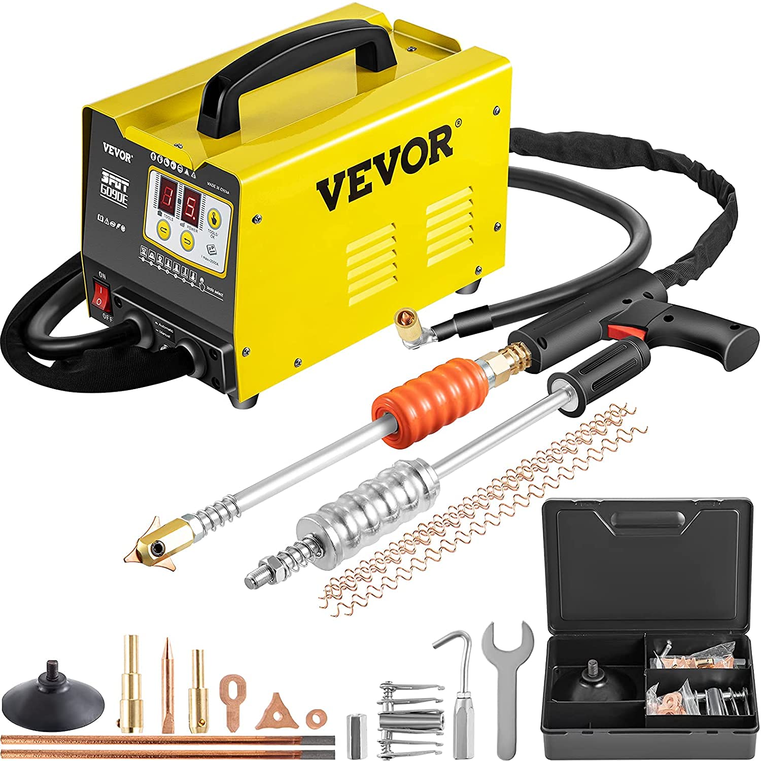 VEVOR 220V Karosserie Ausbeulspotter 3 KW Automatisches Induktionsschweißen Ausbeulspotter Werkzeug 3500A Dent Puller Punktschweißgerät von VEVOR