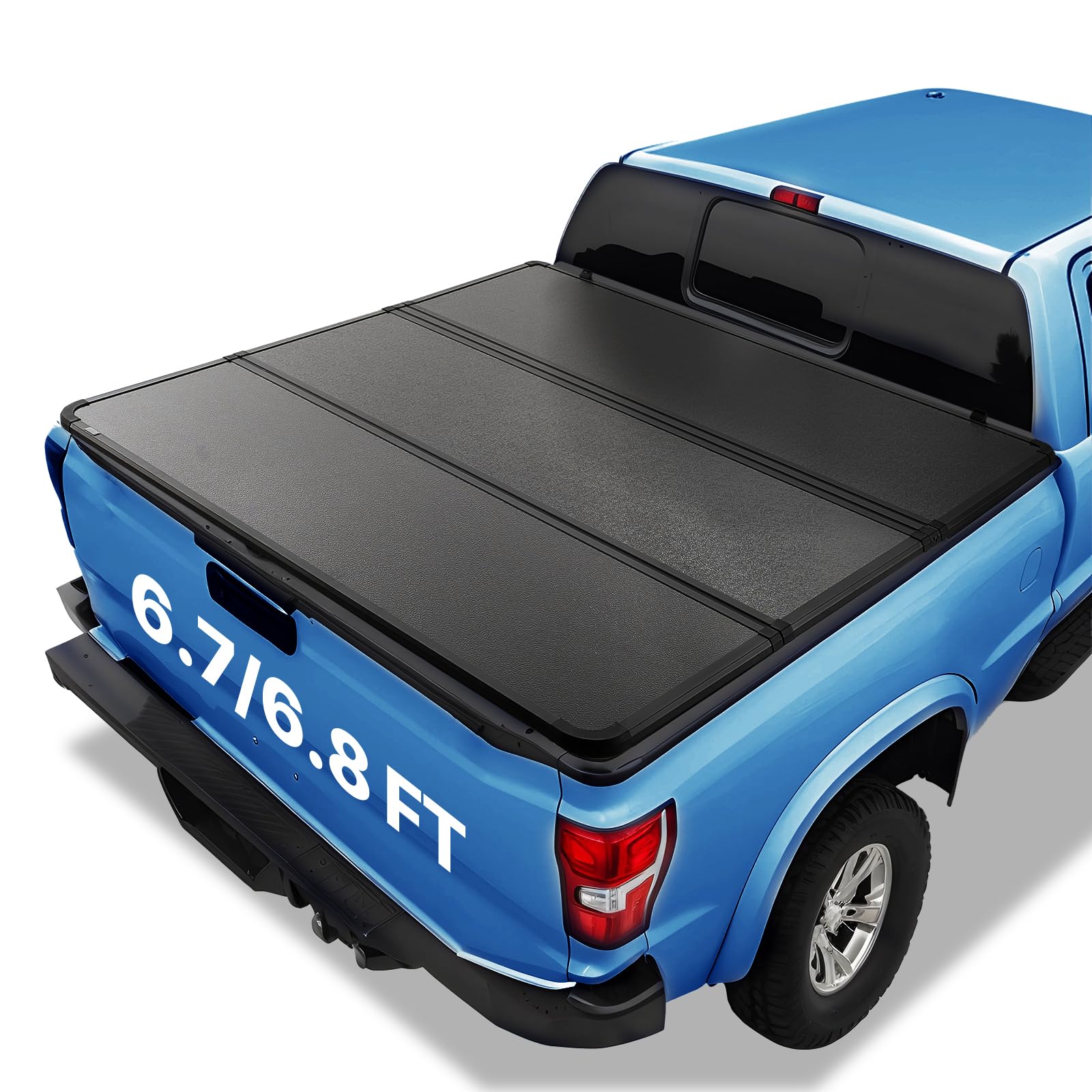 VEVOR Dreifach Faltbare Ladeflächenabdeckung, Kompatibel mit 1999-2024 Ford F-250 F-350 Super Duty, Styleside 6,75' (81", 82") Ladefläche, Passend für 6,7' x 5,4'/6,8' x 5,6' Innenladefläche von VEVOR