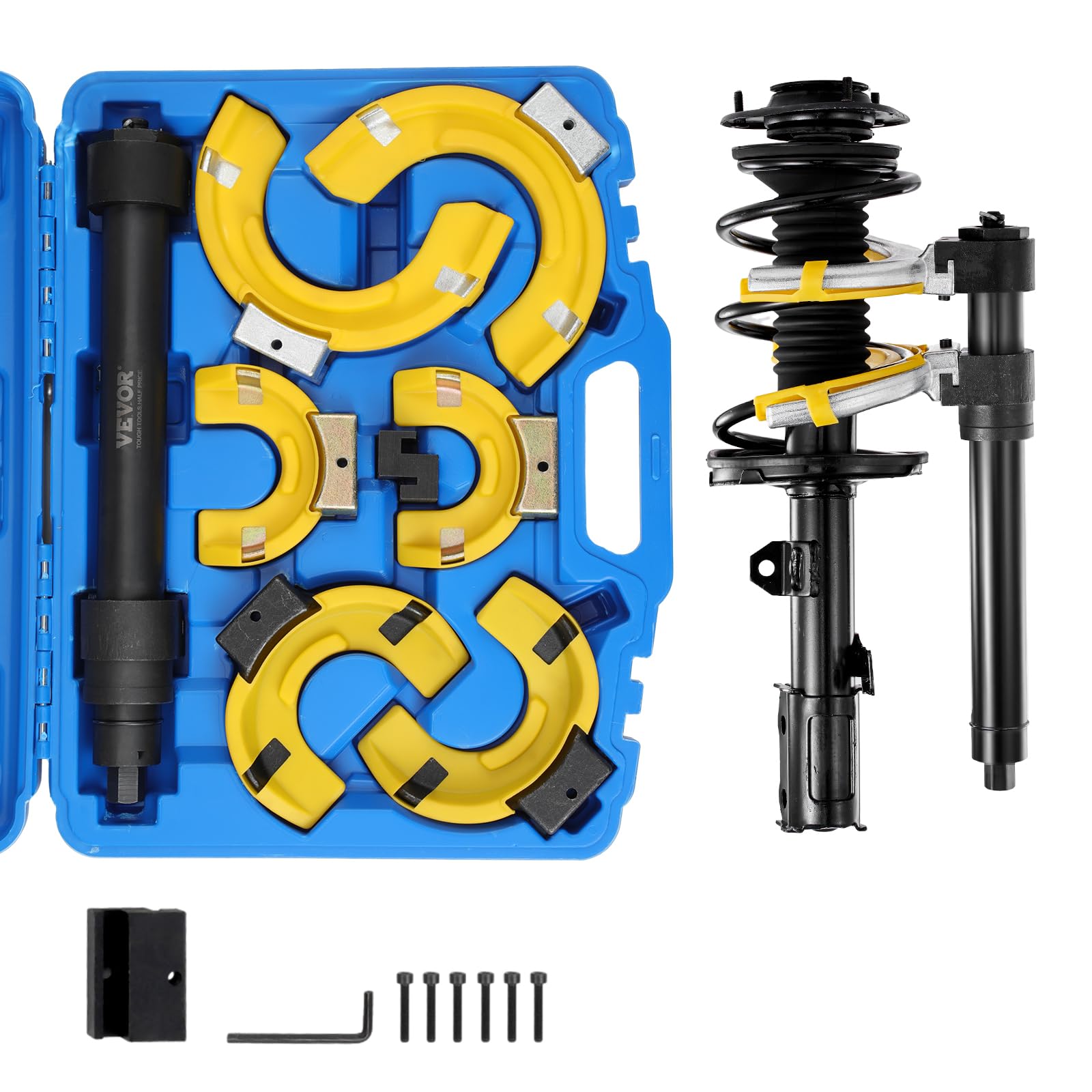 VEVOR Federspanner Satz- Fahrwerksfeder Kompatibel mit 22 mmStecknuss Universal Federspanner 4500kg Tragfähigkeit KFZ Auto Profi Feder Spanner Stoßdämpfer Werkzeug Federbeine von VEVOR