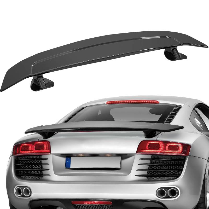 VEVOR GT Wing Autospoiler, 46,3 Zoll Universalspoiler, Kompatibel mit den meisten Limousinen und Coupés, Hochfestes ABS-Material, Auto Heckspoilerflügel, Racing Spoiler BGW/JDM Drift Glänzend Schwarz von VEVOR