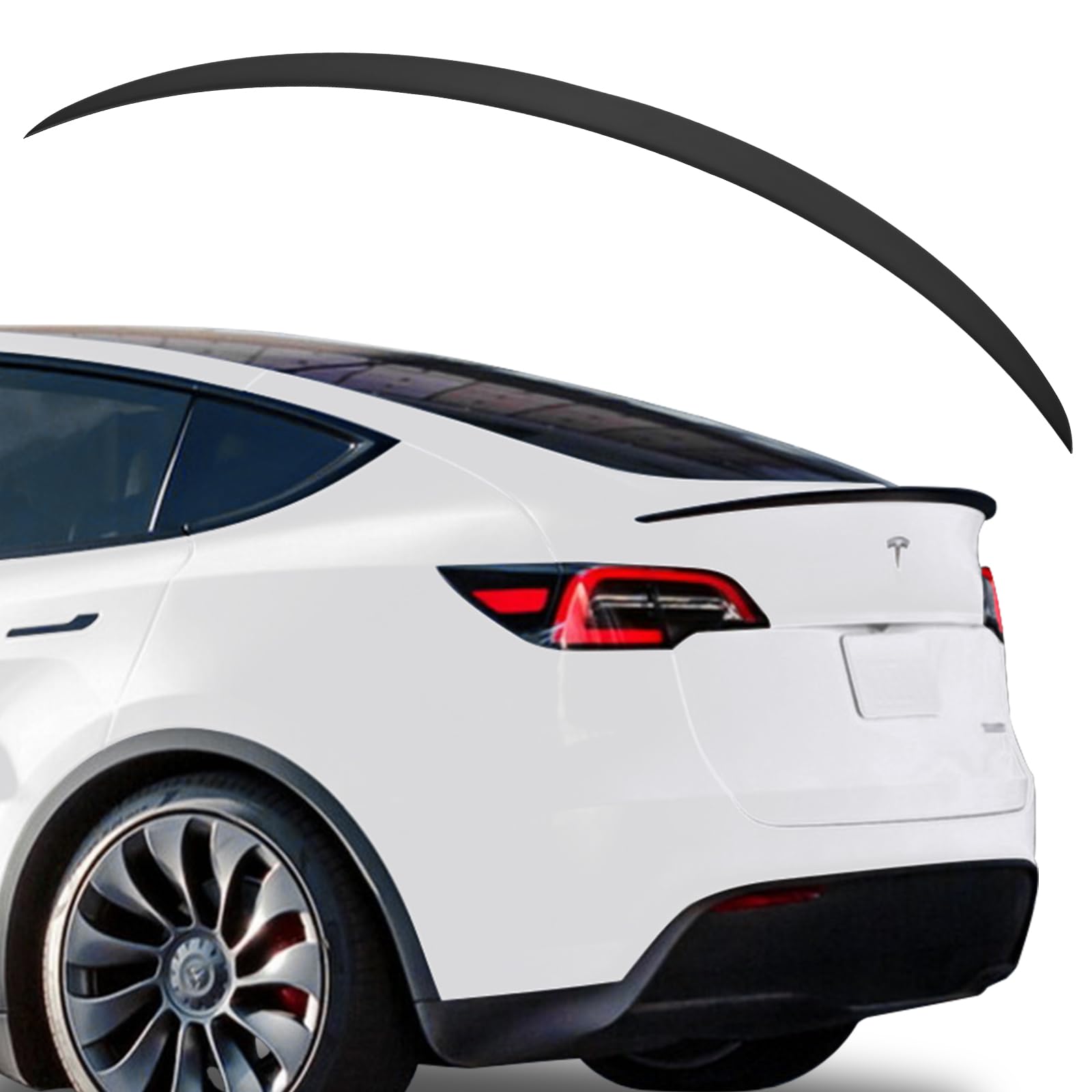 VEVOR GT Wing Autospoiler, 47,2 Zoll Spoiler, Kompatibel mit Tesla Model Y, Hochfestes ABS-Material, Einbrennlack, Auto-Heckspoilerflügel, Rennspoiler für Autos, Mattschwarz von VEVOR