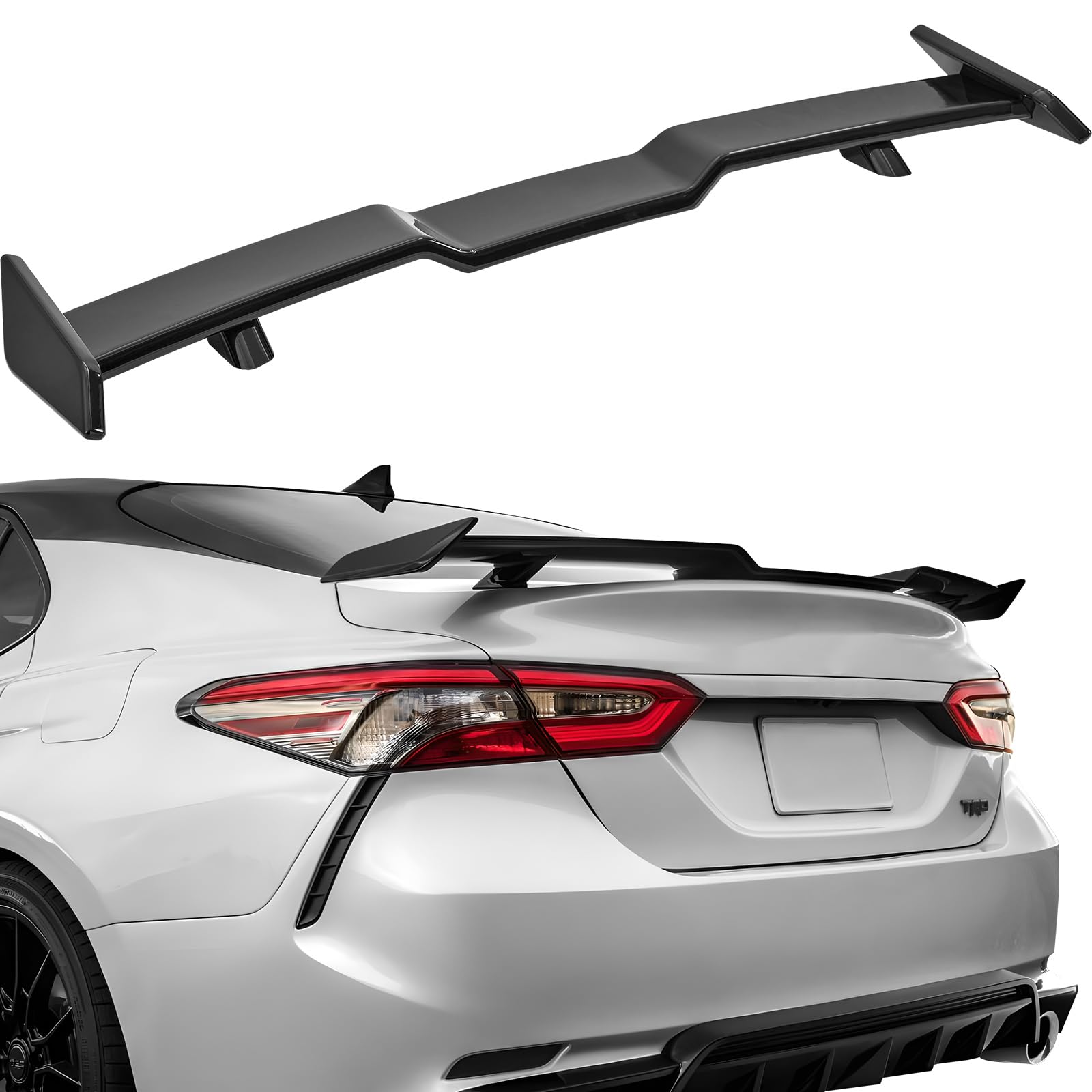 VEVOR GT Wing Autospoiler, 57,9 Zoll Spoiler, Kompatibel mit 2018-2023 Camry, Hochfestes ABS-Material, Einbrennlackierung, Auto Heckspoilerflügel, Rennspoiler für Autos, Schwarz glänzend von VEVOR