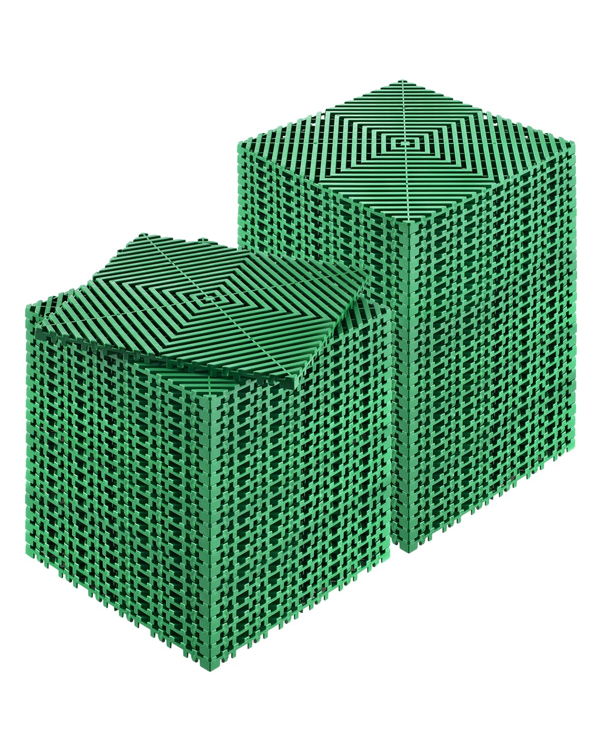 VEVOR Ineinandergreifende Drainagematte, modulares ineinandergreifendes Kissen, 30,5 x 30,5 cm, rutschfeste grüne PP-Drainagefliesen und Duschmatte, für Garage, Garten, Küche und Outdoor, 50 Stück von VEVOR