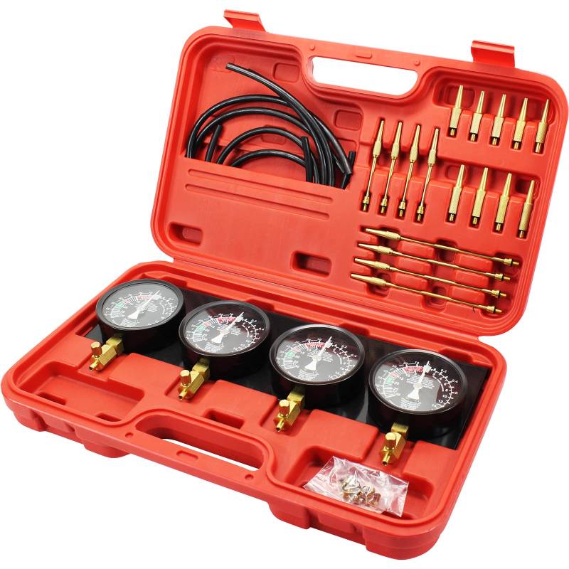 VEVOR Kraftstoff Vakuum Vergaser Synchronisieren Werkzeug Kit Synchronizer Sync Gauge Set mit Gummischlauch, A-100, Vakuum-Vergaser-Synchronisator-Set von VEVOR