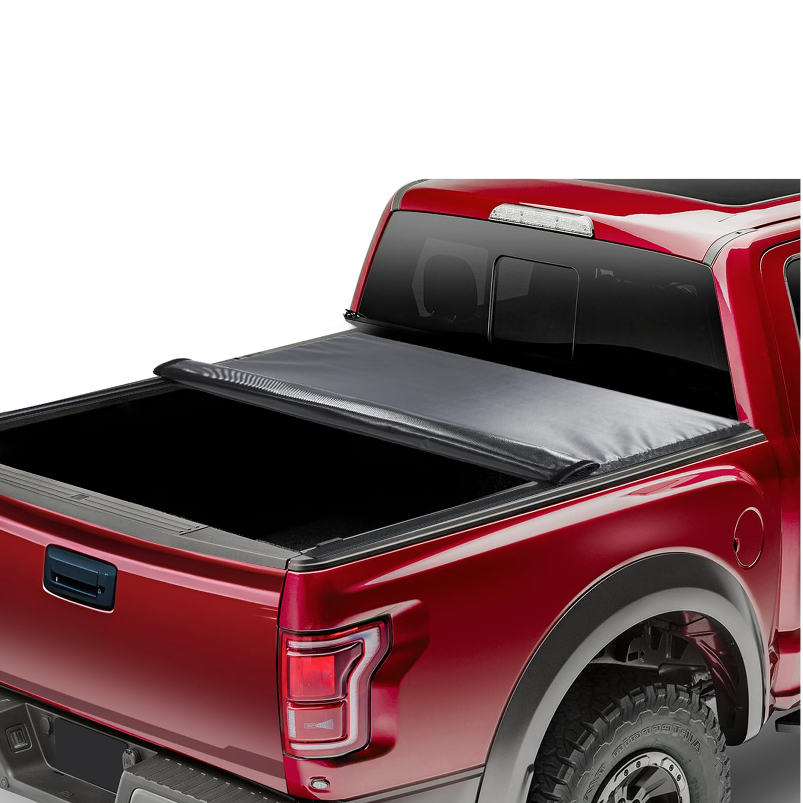 VEVOR Ladeflächenabdeckung, aufrollbare Ladeflächenabdeckung, kompatibel mit 2014–2024 Chevy Silverado/GMC Sierra 1500, für 20 x 15 cm/20 x 16 cm große Ladeflächen, weiches PVC-Material von VEVOR