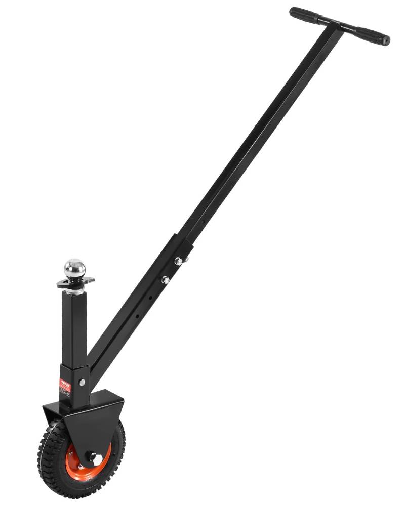 VEVOR Rangierhilfe Anhänger, 136kg Stützlastkapazität, 42 & 56cm höhenverstellbarer Anhängerwagen, mit 47,6 & 50,8mm Kugeln, 8,5 Zoll pneumatischem Gummireifen, zum Bewegen von Wohnmobilanhängern von VEVOR